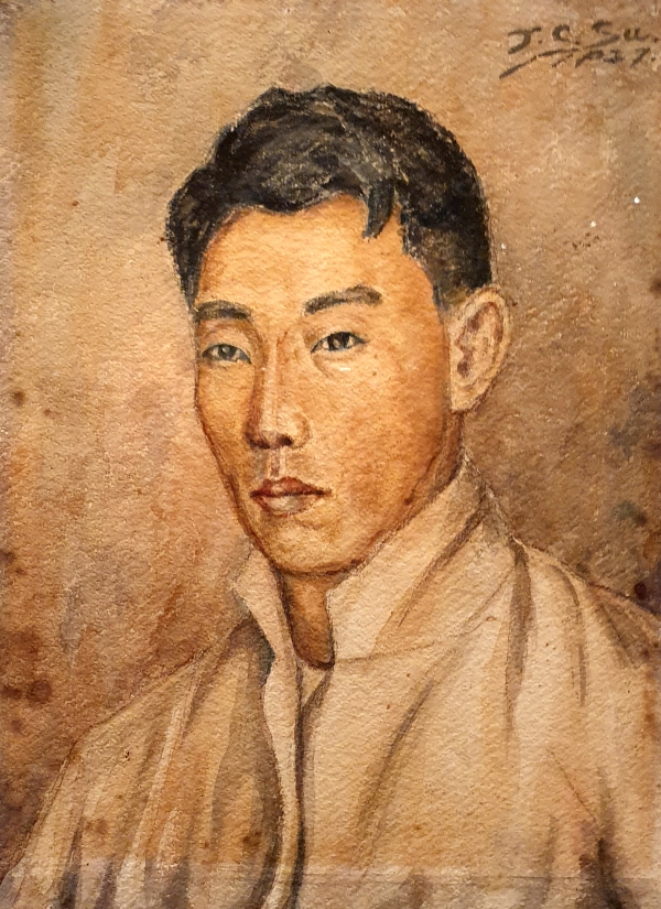 Self-Portrait, 1927, 30×23, watercolor on paper, Collection of Daegu Museum of Art   Reporter Kim Young-chang