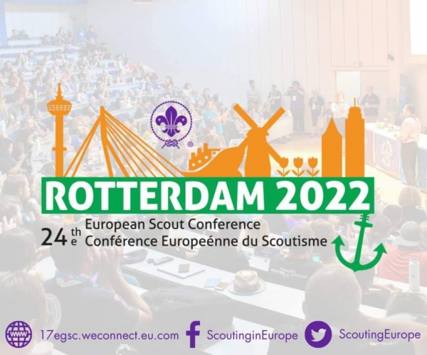 Emblem of the 24th Scout European Conference (Rotterdam, 2022),   Image from European Regional Bureau