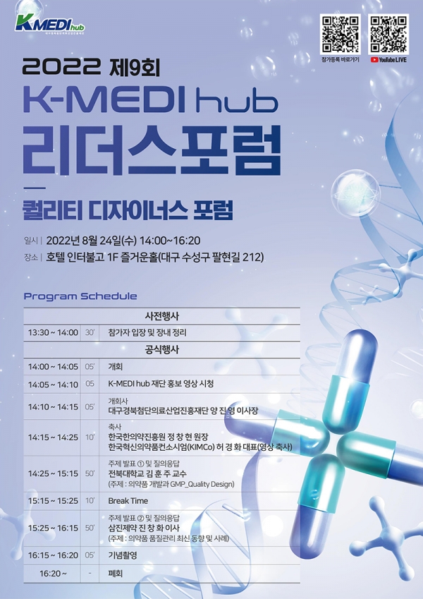 24일 ‘제9회 K-MEDI hub 리더스 포럼’ 개최. 대구시 제공